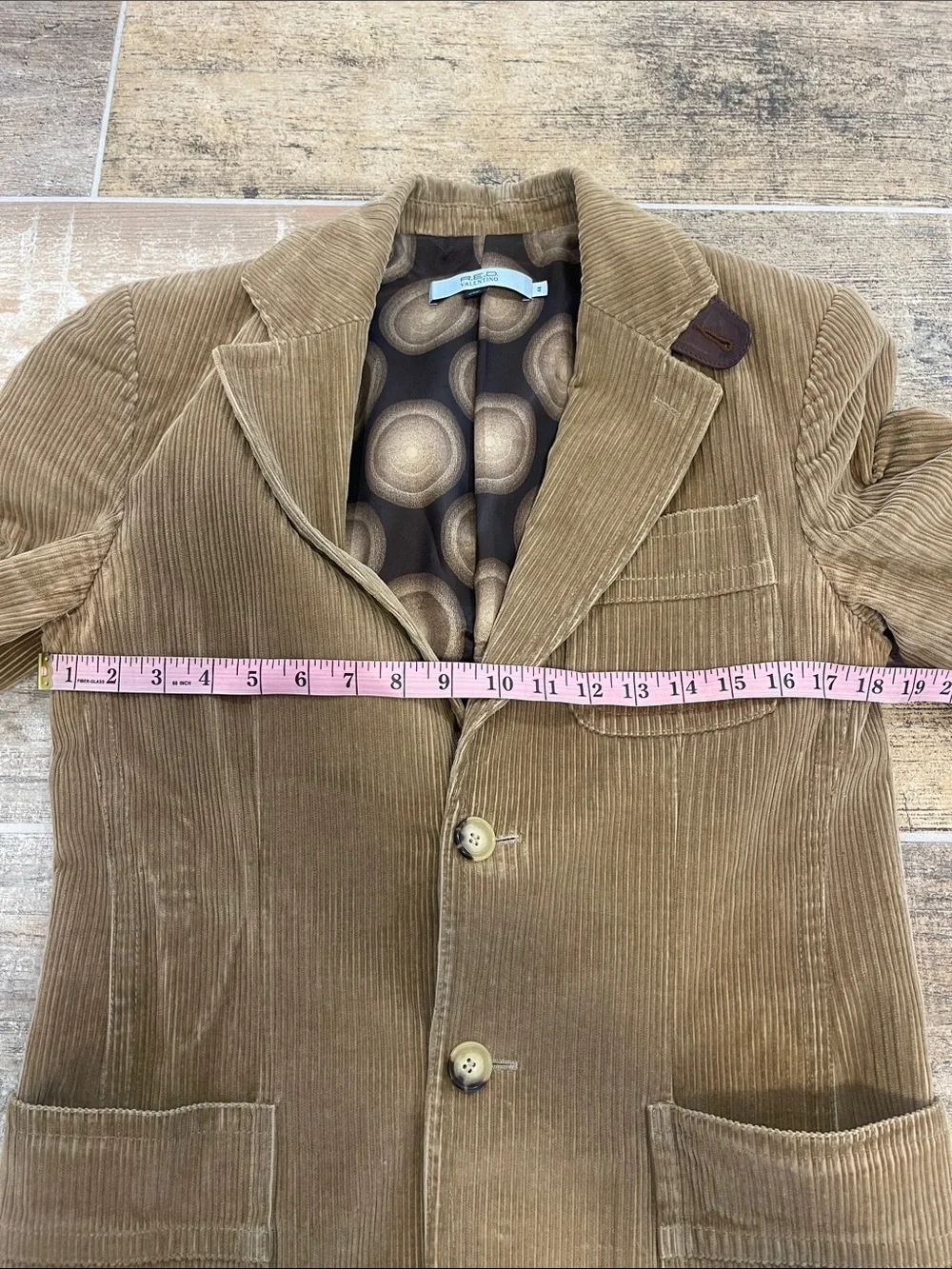 RED Valentino Corduroy Jacket in Khaki Brown 2 Button Elbow Patches Mens 44
